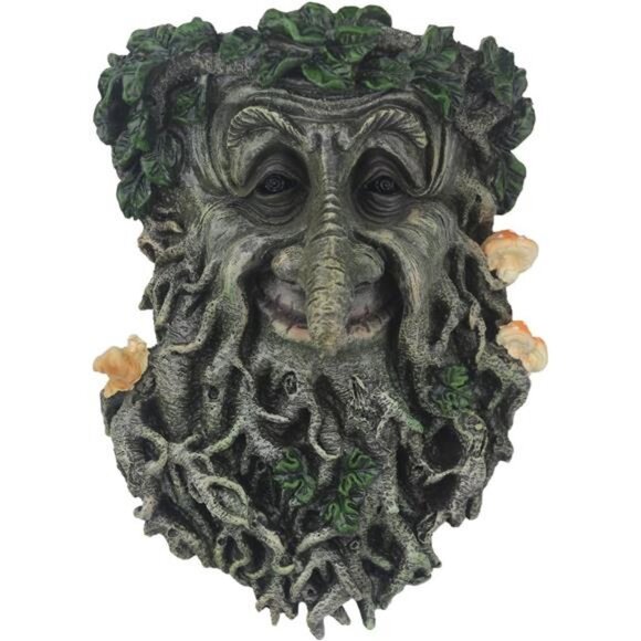 Old Man Tree Face Decor Sculpture Flower Planter Pot by Waterproof Resin - Picture 6 of 8